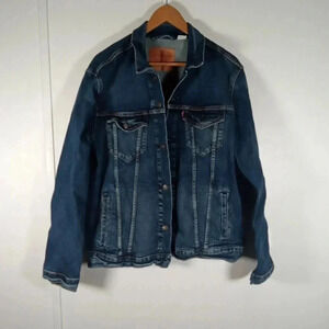 Levi's women  so Trucker denium button down jacket size large